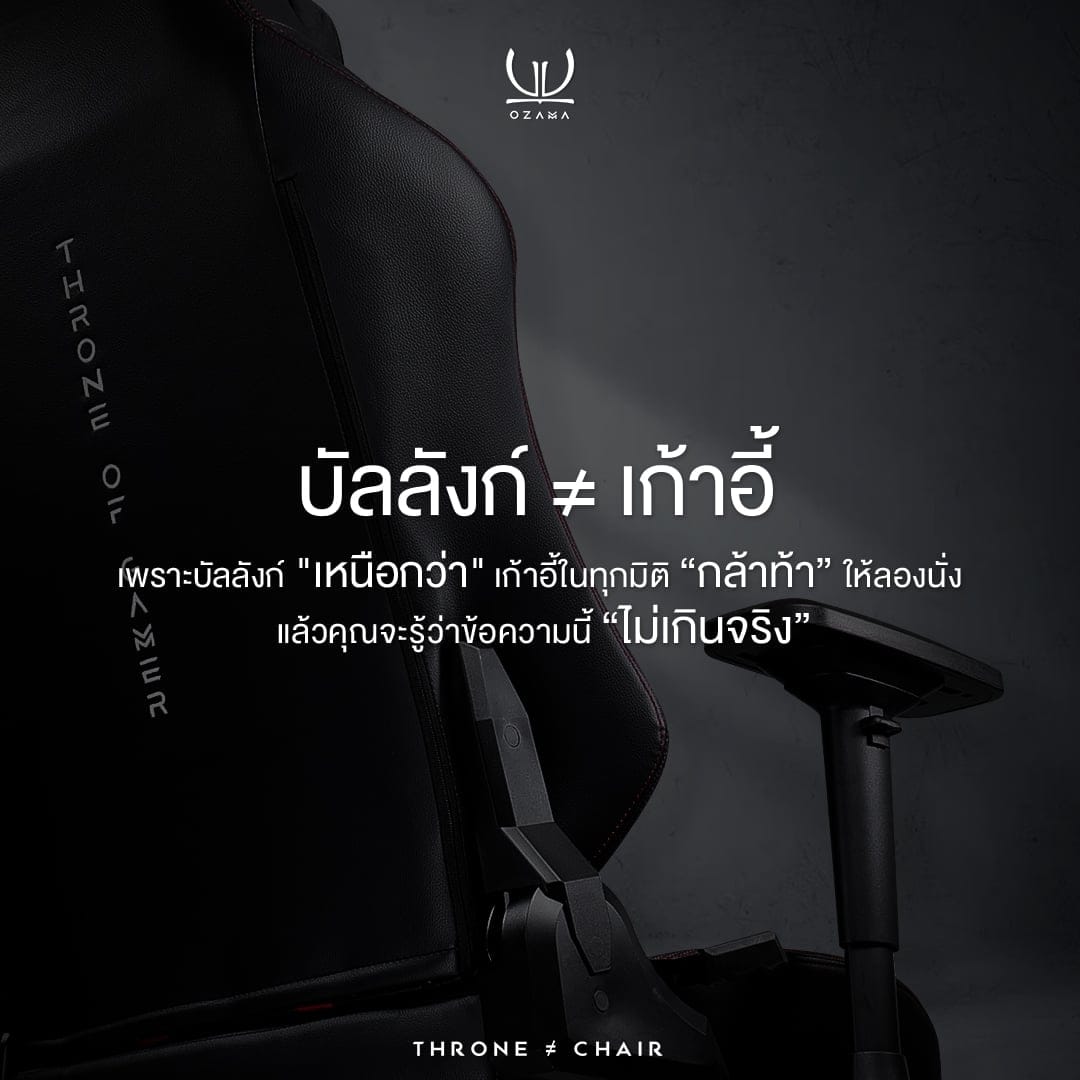 เก้าอี้เกมมิ่ง OZAMA ภายใต้แบรนด์ TENGUGAMINGGEARS รุ่น ALPHA TITAN (CH-APT-L-BK) สีดำ เบาะหนัง_1